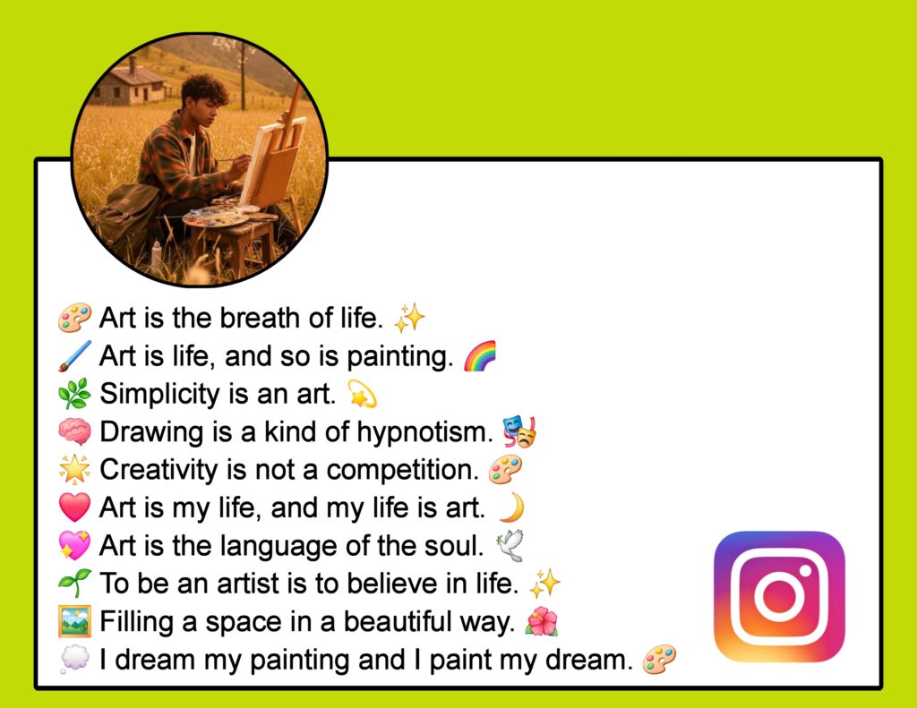 Artist Bio For Instagram For Boy