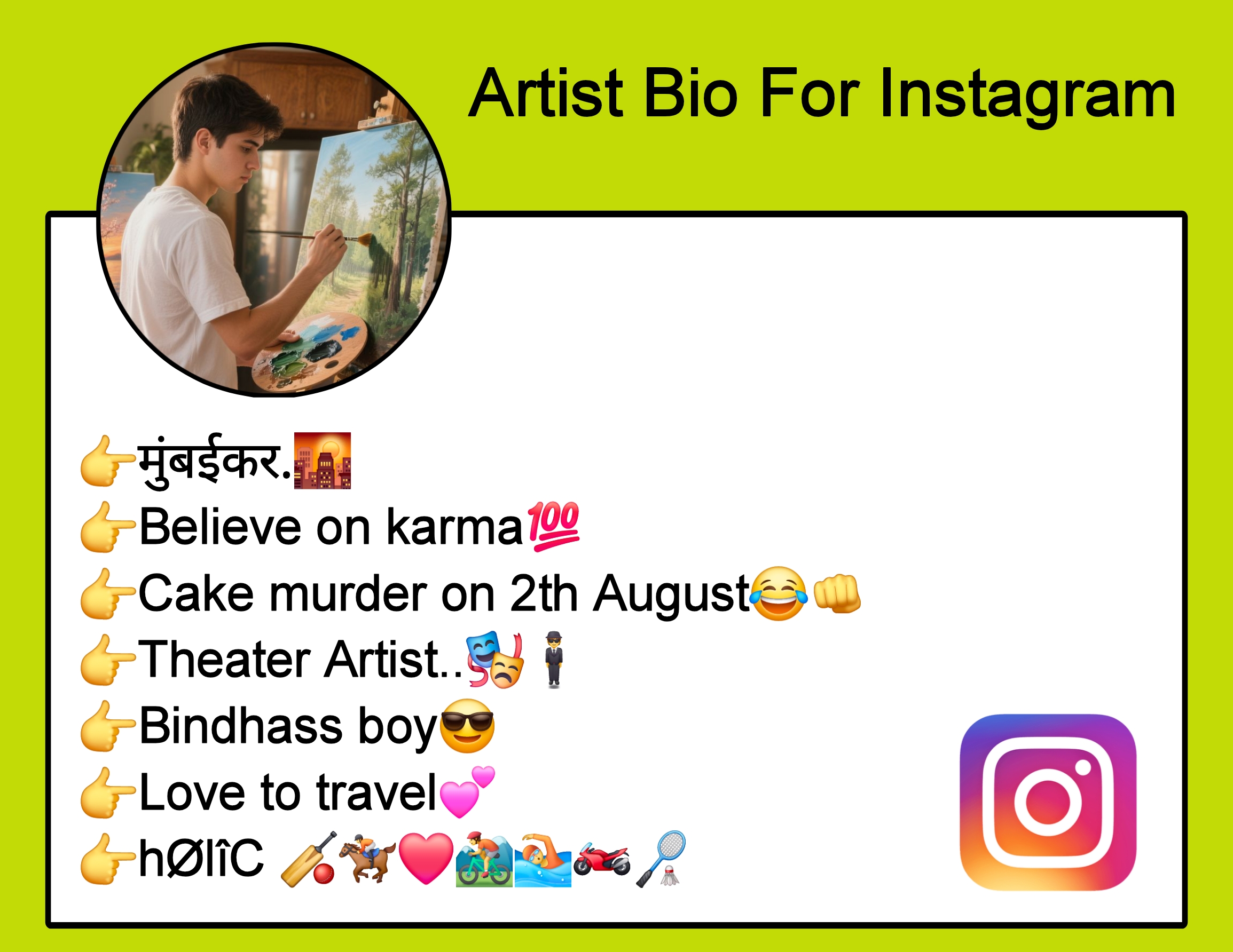 Artist Bio For Instagram