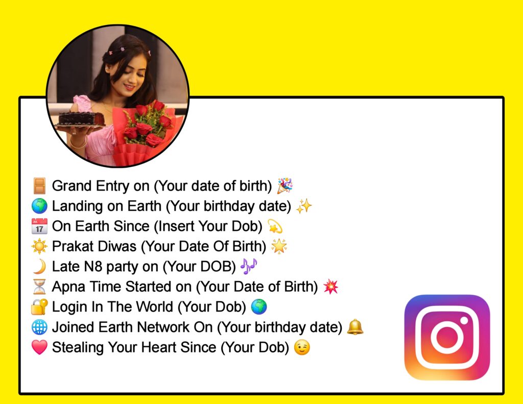 Short Birthday Bio For Instagram
