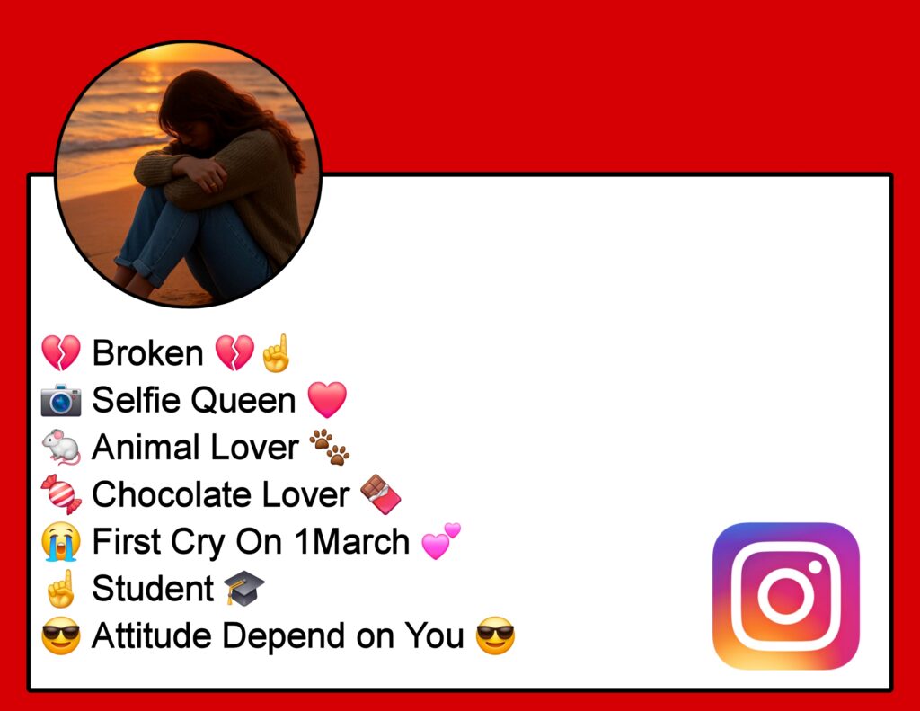 Stylish Instagram Bio Broken Heart