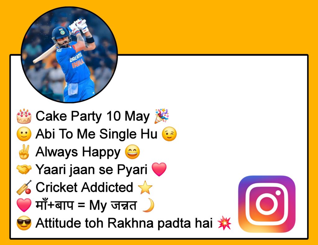 Instagram Bio For Cricket Lovers