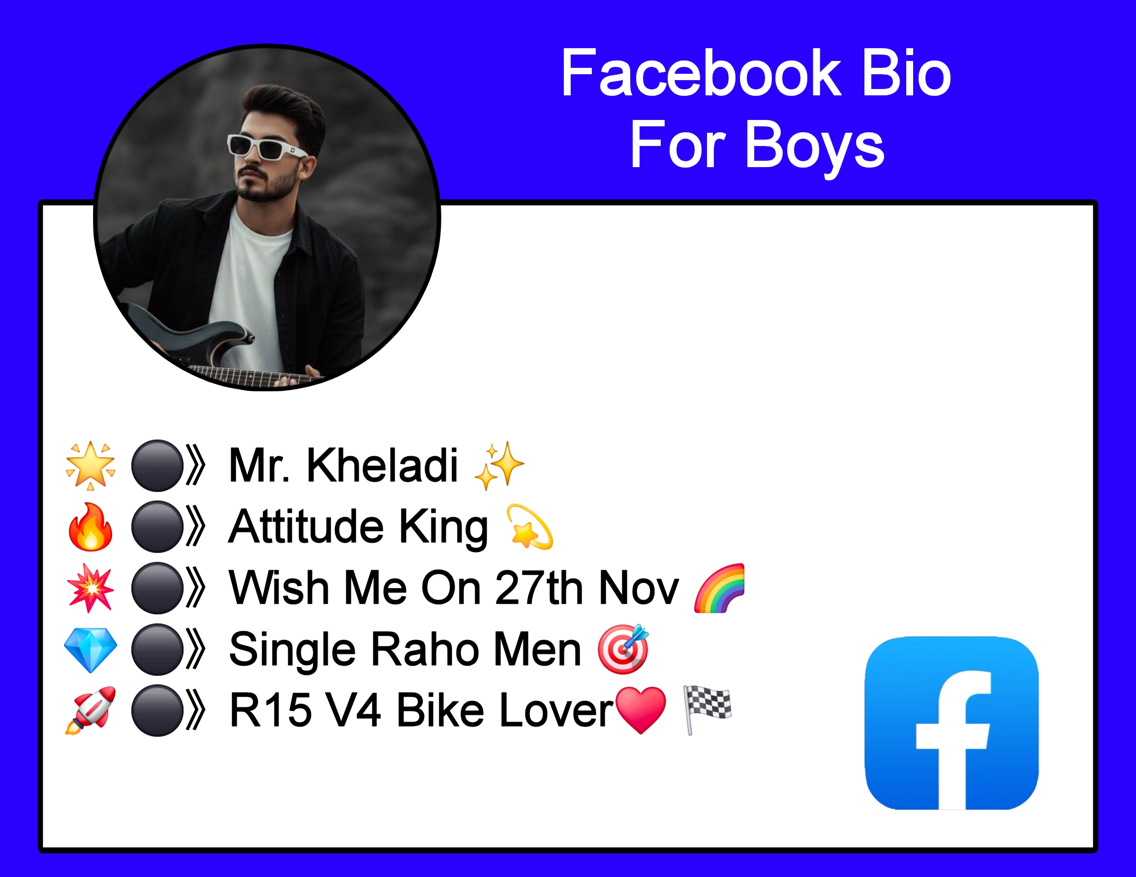 Facebook Bio For Boys