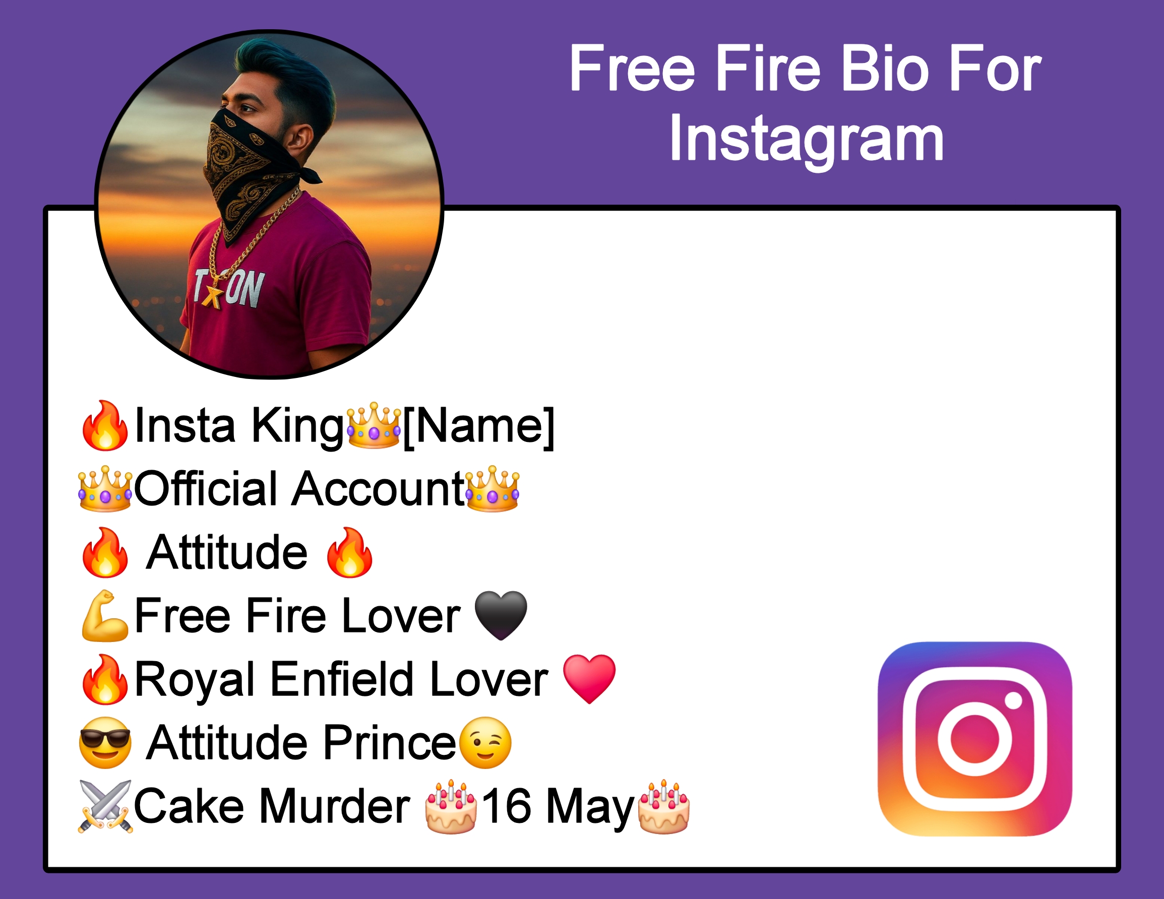 Free Fire Bio For Instagram