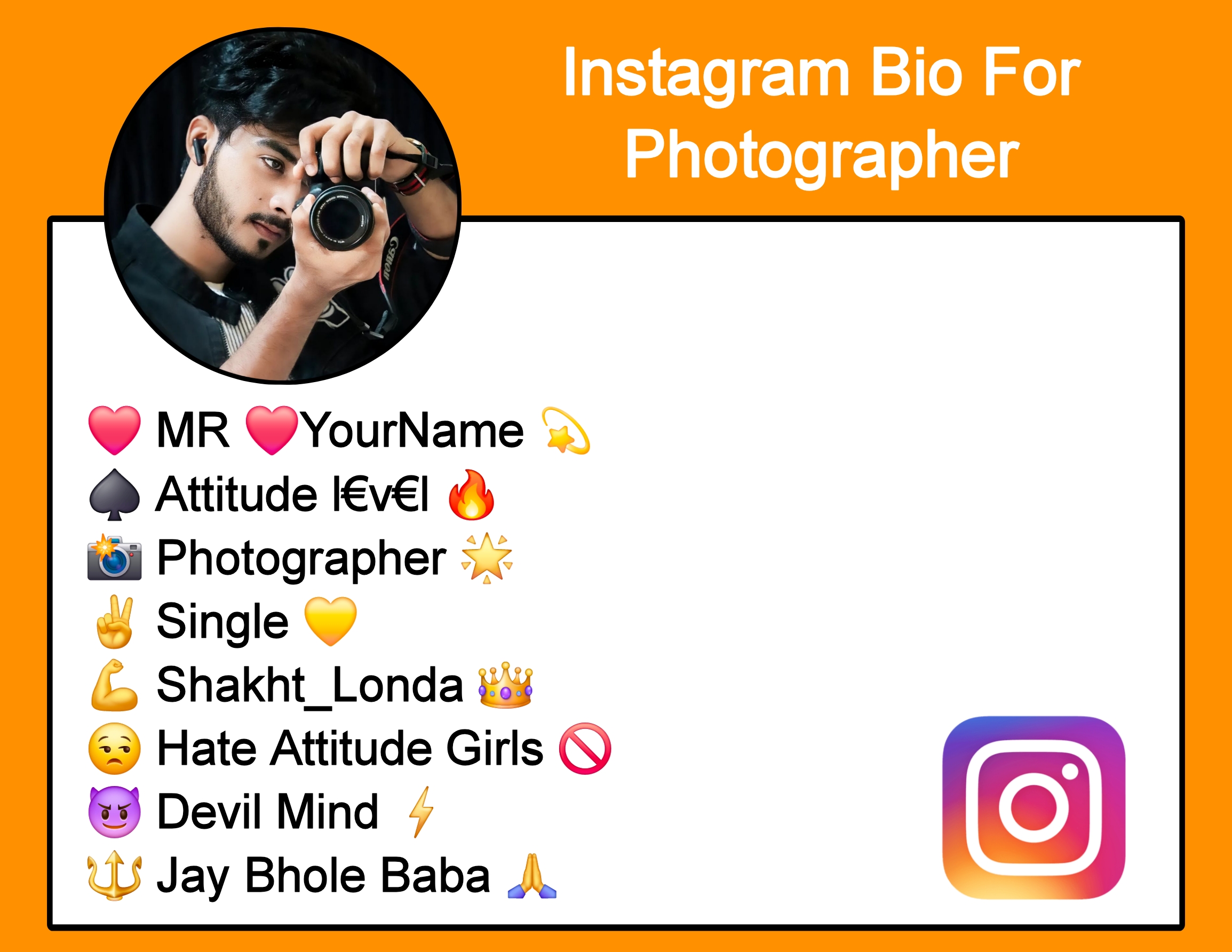 Instagram Bio For Photographer