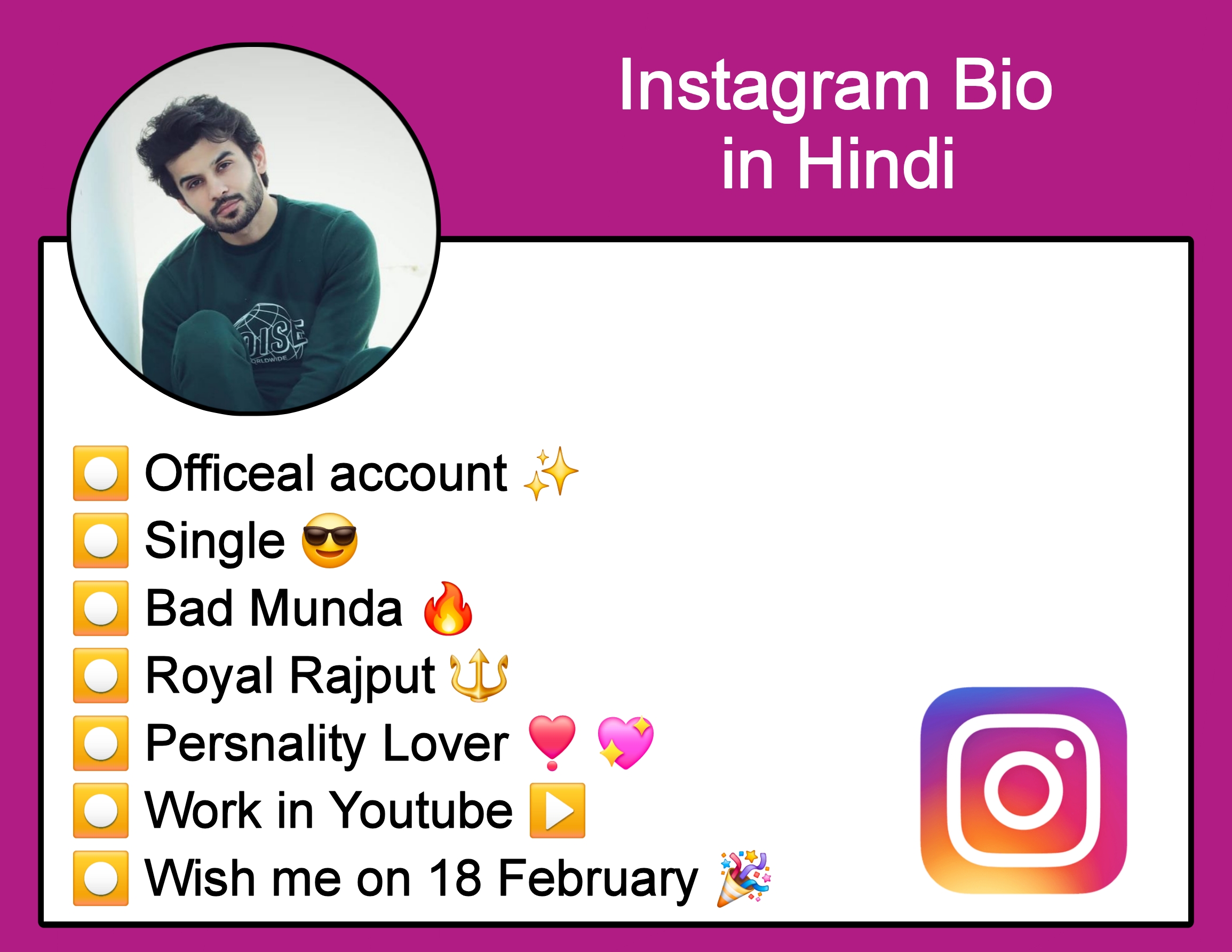 Instagram Bio in Hindi