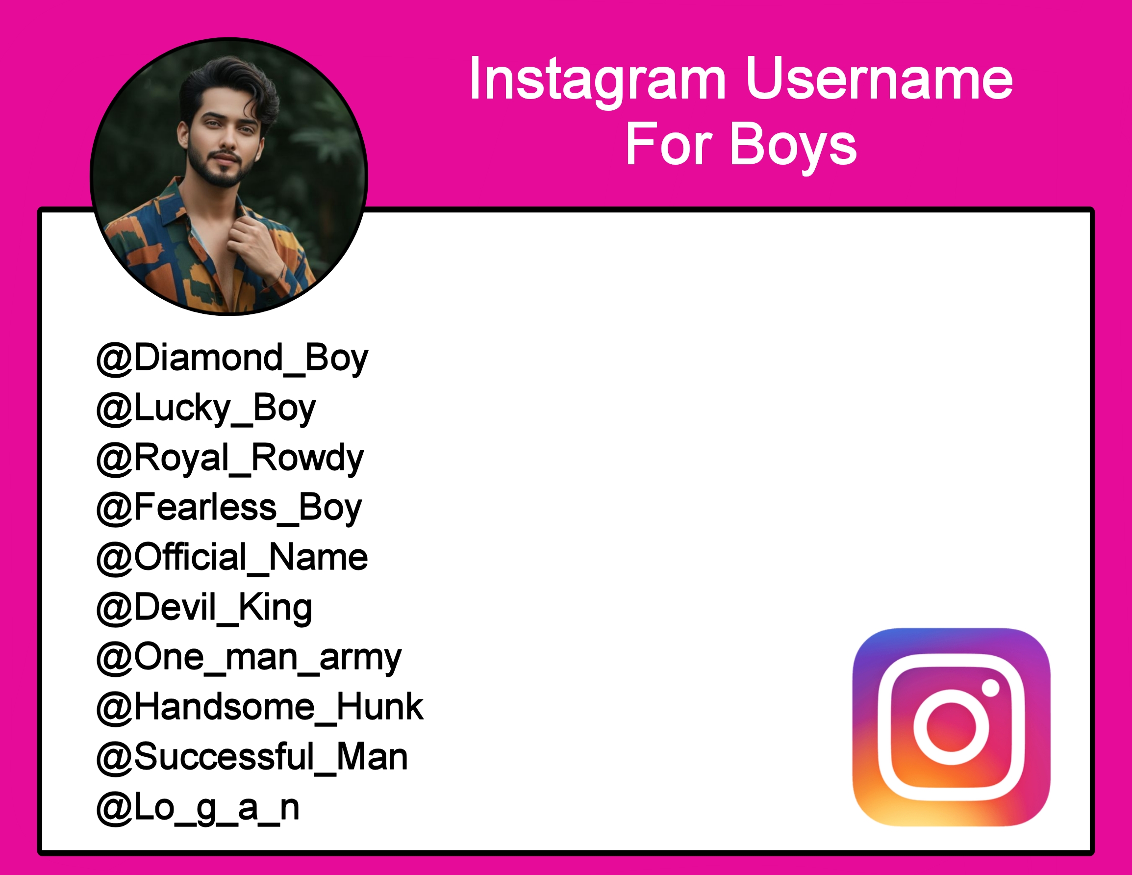 Instagram Username For Boys