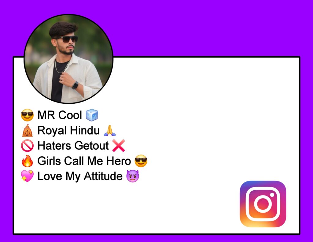 Instagram Bio Font Style For Boy Attitude
