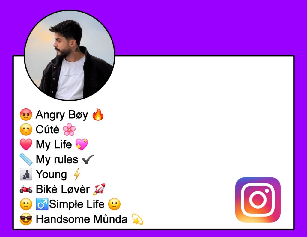Instagram VIP Bio Stylish Font For Boy