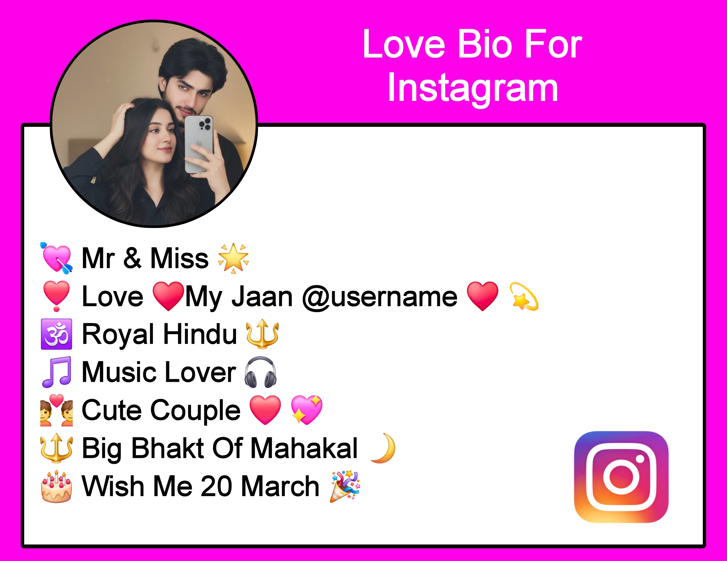 Love Bio For Instagram