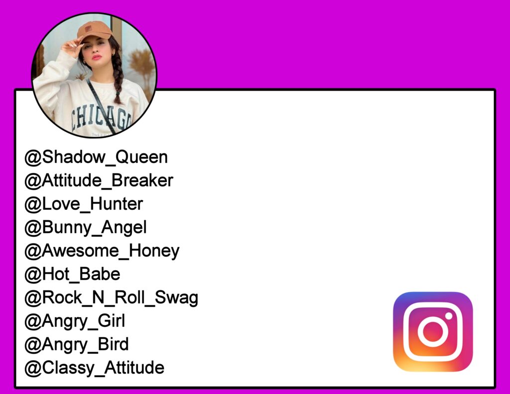 Username For Instagram For Girl Attitude