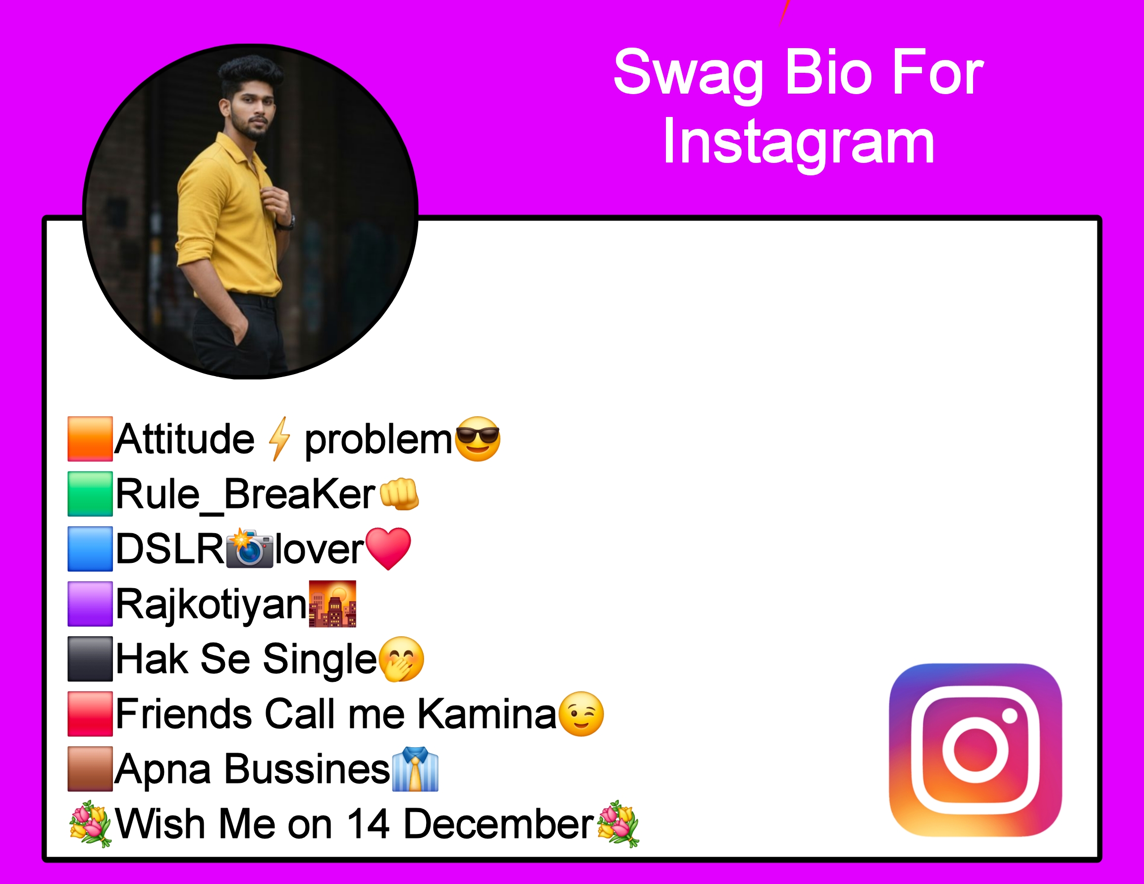 Swag Bio For Instagram