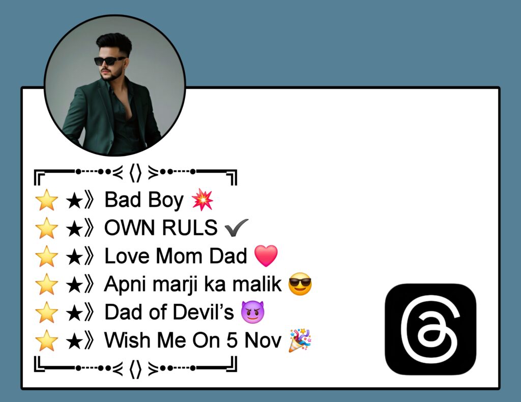 Threads Bio For Boys